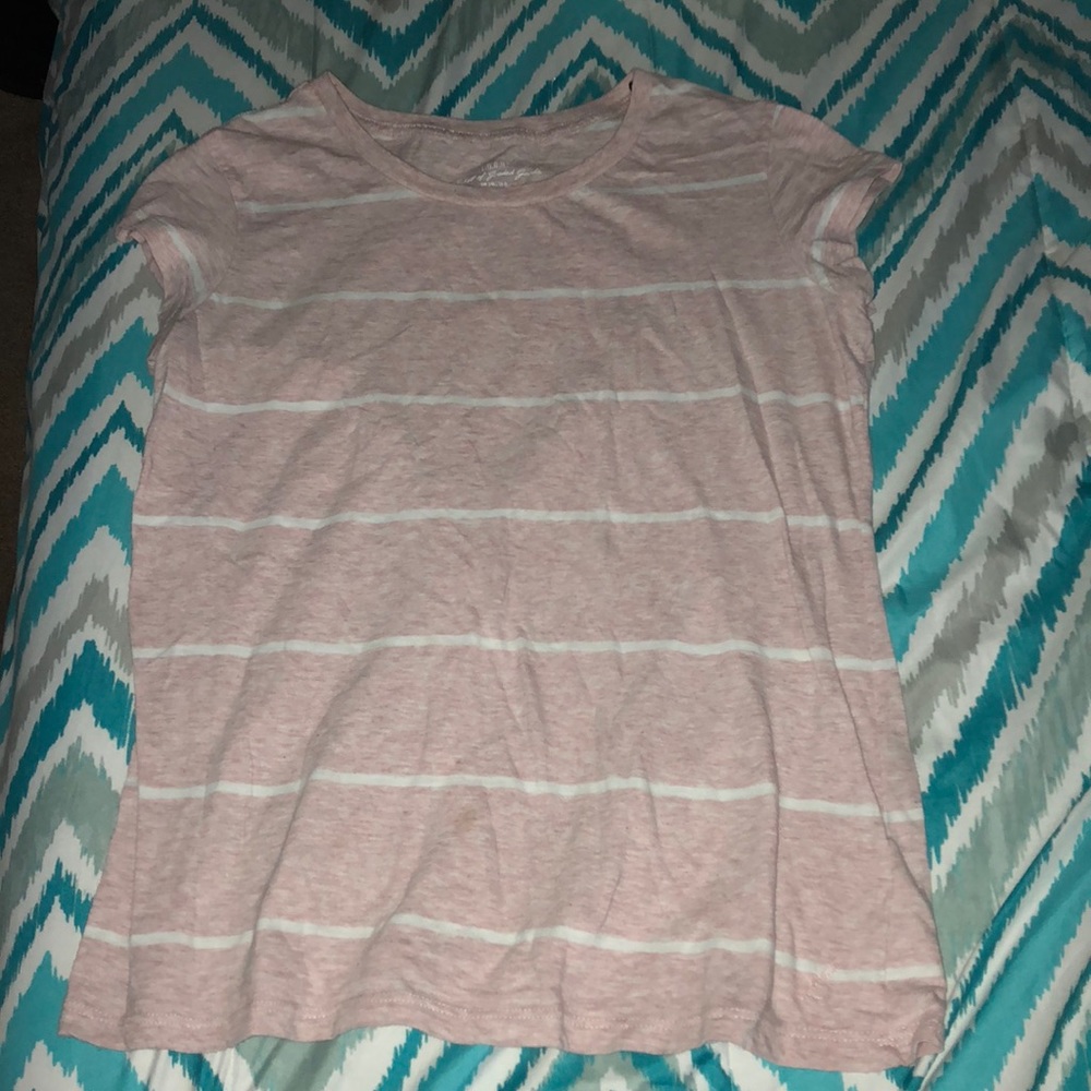 Pink and White Striped T-Shirt from H&M